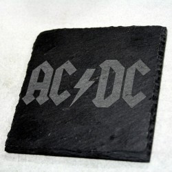 Sous verre Ardoise 10x10cm - Personnalisé - Gravure laser