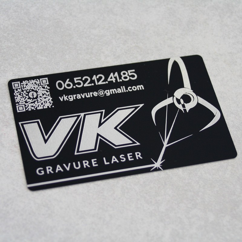 Cartes de visite Aluminium - Gravure laser -