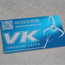 Cartes de visite Aluminium - Gravure laser -