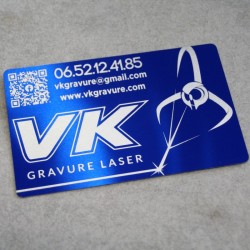Cartes de visite Aluminium - Gravure laser -