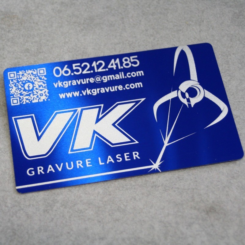 Cartes de visite Aluminium - Gravure laser -