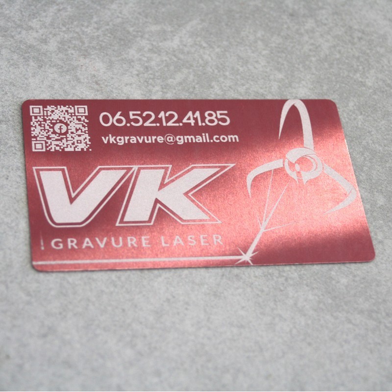 Cartes de visite Aluminium - Gravure laser -