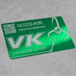 Cartes de visite Aluminium - Gravure laser -