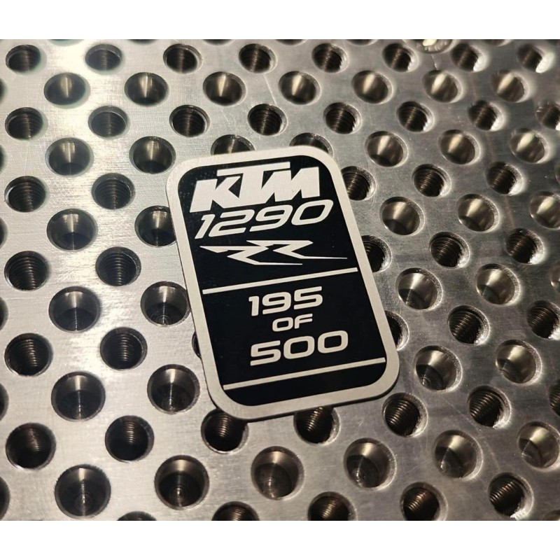 Plaque KTM 1290 RR - Personnalisé - Gravure laser