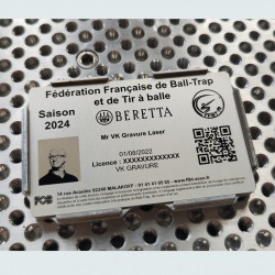 Carte Licence FFBT Ball-Trap Aluminium