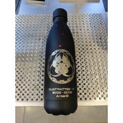 Gourde Noir 790ml Acier Inoxydable - Personnalisé - Gravure laser