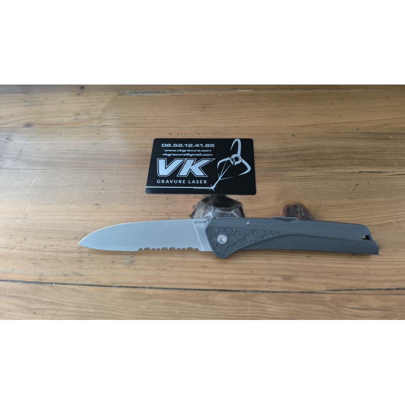 Couteau Kiana Gris Gravé - Personnalisé - Gravure laser