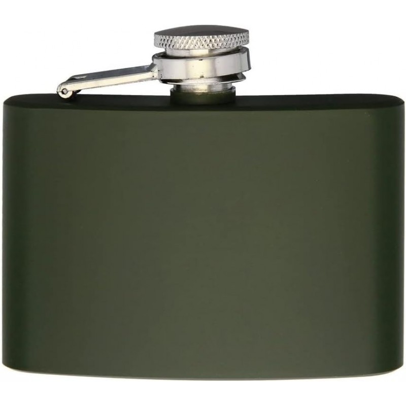 Flasque Inox Vert 4oz - Personnalisé - Gravure laser