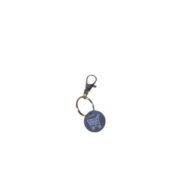 Porte-clés jeton pour caddie en métal - Personnalisé - Gravure laser