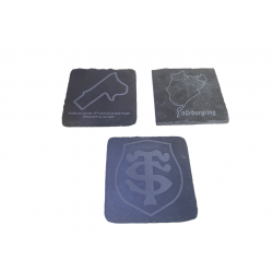 Sous verre Ardoise 10x10cm - Personnalisé - Gravure laser