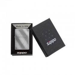Briquet Zippo Diagonal Chrome Personnalisé - Gravure laser