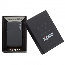 Briquet Zippo Noir Mat Personnalisé - Gravure laser