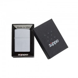 Briquet Zippo Satin Chrome Personnalisé - Gravure laser