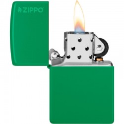 Briquet Zippo Vert Mat Personnalisé- Gravure laser