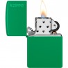 Briquet Zippo Vert Mat Personnalisé- Gravure laser