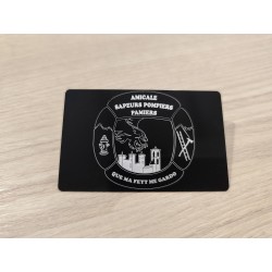Carte Aluminium Professionnelle Pompier  - Personnalisé - Gravure laser