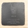 Sous Verre  Ardoise Cocktails  - Personnalisé - Gravure laser