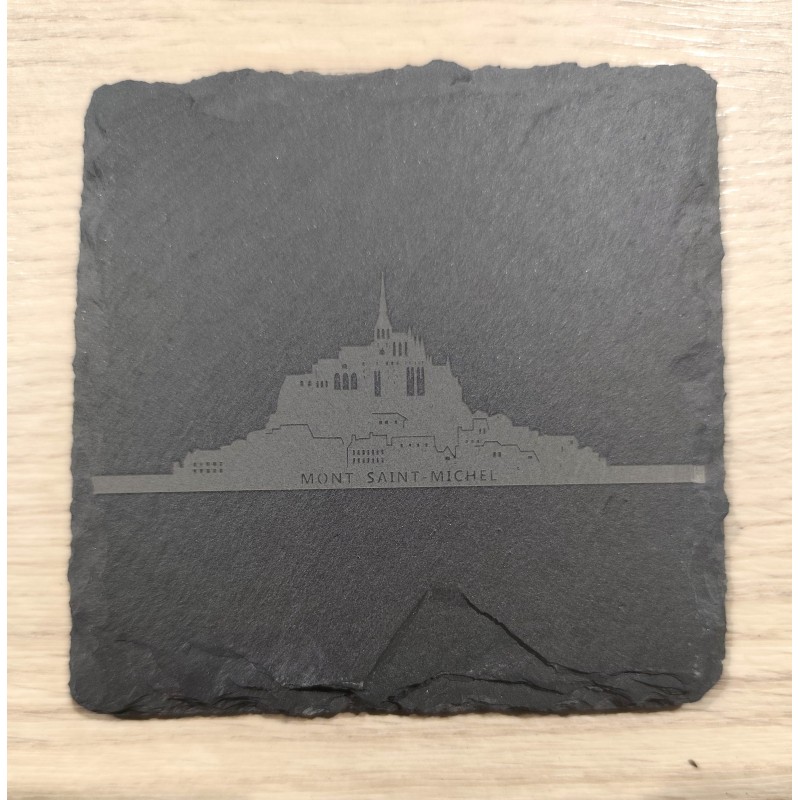 Sous verre Skyline en ardoise - Personnalisé - Gravure laser