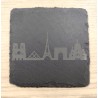 Sous verre Skyline en ardoise - Personnalisé - Gravure laser