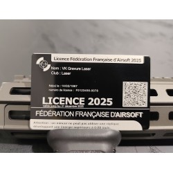 Carte Licence FFA Airsoft  - Personnalisé - Gravure laser