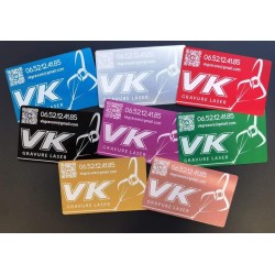 Cartes de visite Aluminium - Gravure laser -