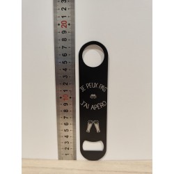 Décapsuleur XXL noir personnalisé - Gravure laser