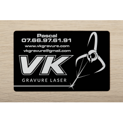 Cartes de visite Aluminium - Gravure laser -