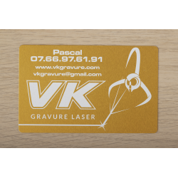 Cartes de visite Aluminium - Gravure laser -