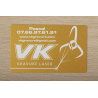 Cartes de visite Aluminium - Gravure laser -
