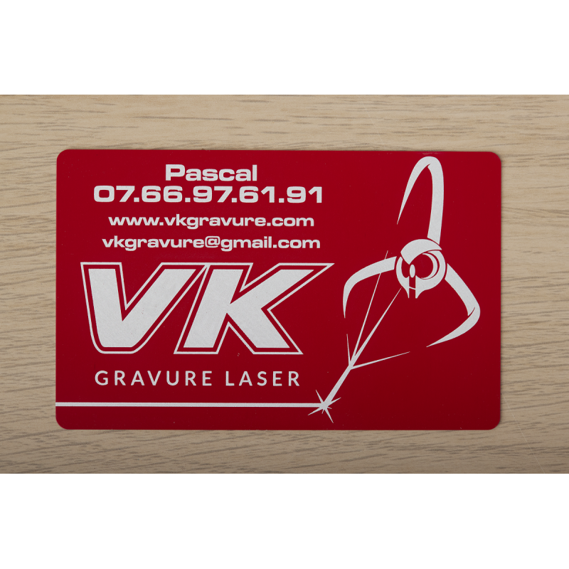 Cartes de visite Aluminium - Gravure laser -
