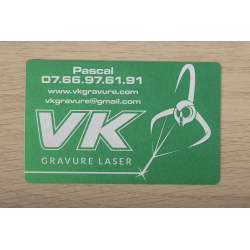 Cartes de visite Aluminium - Gravure laser -