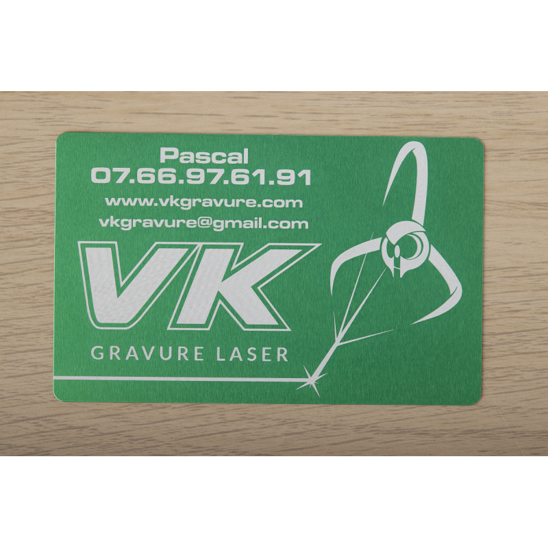 Cartes de visite Aluminium - Gravure laser -