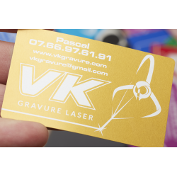 Cartes de visite Aluminium - Gravure laser -