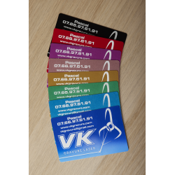 Cartes de visite Aluminium - Gravure laser -