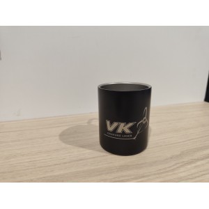 Mug isotherme inox noir mat 300ml avec anse mousqueton à graver